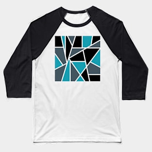 Geometric blue and black Art Baseball T-Shirt